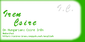 iren csire business card